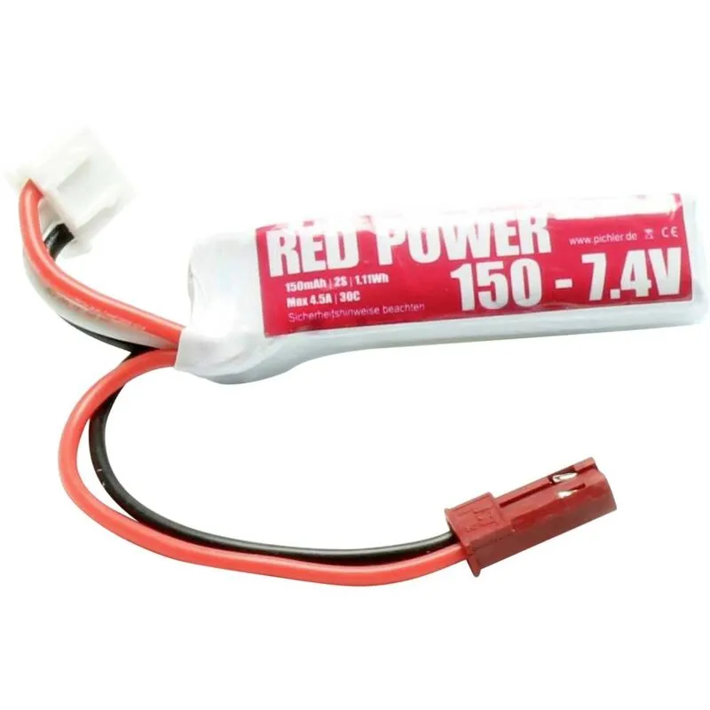 Batteria ricaricabile LiPo 7.4 v 150 mAh Softcase jst - Red Power