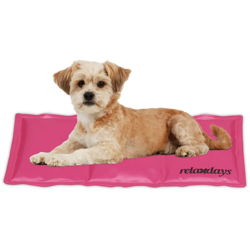 Tappetino Refrigerante per Cani, 20 x 35 cm, Tappeto Rinfrescante con Gel, Materassino Fresco Gatti, Rosa - Relaxdays