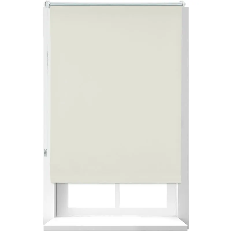 Relaxdays Tenda a Rullo, Opacizzante, Termica, con Catenella, Sistema di Fissaggio senza Trapano, 80x160 cm, beige