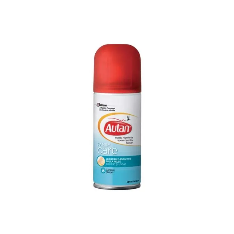 Autan - Repellente insetti family care spray secco ml 100 (12 pezzi)