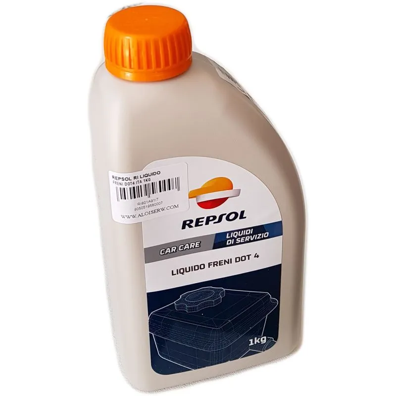 Repsol dot 4 1kg liquido freni per tutti i tipi di veicoli