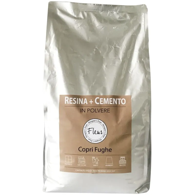 Resina Cemento Copertura Fughe Piastrelle Pavimento in Povlere 8 Kg Fleur