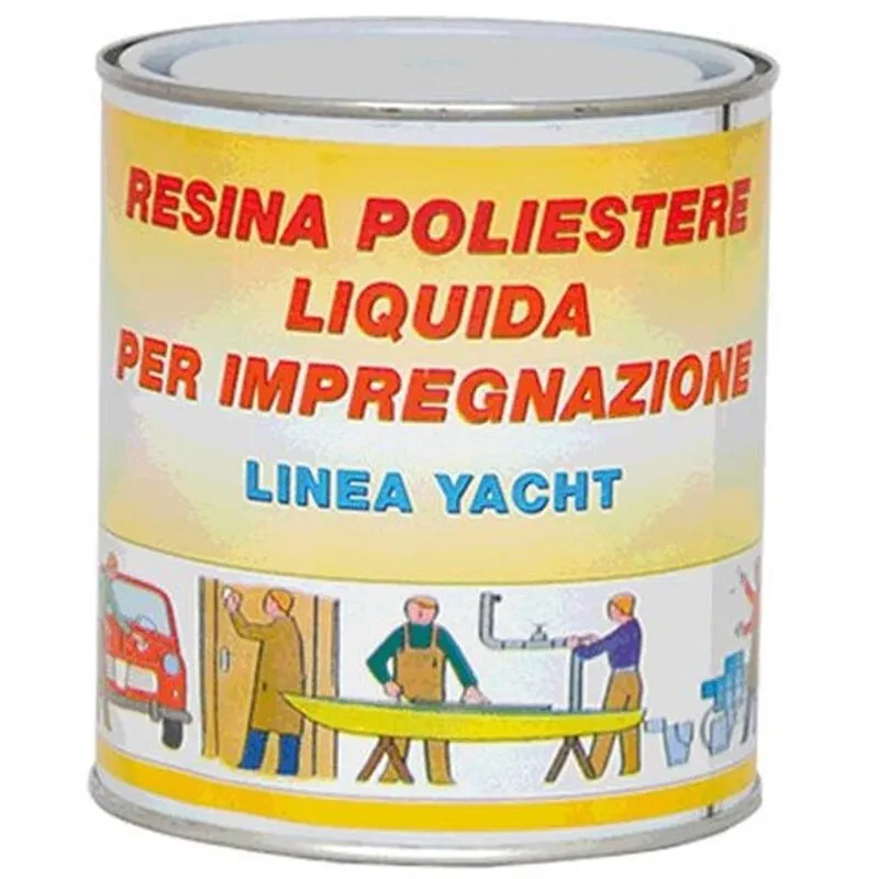 Fibroresina poliestere trasparente 750 gr carrozzeria nautica vetroresina