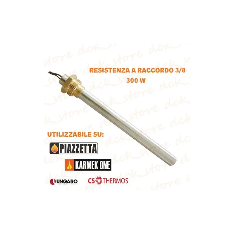 Resistenza Candeletta Accensione Stufa Pellet 150 Mm 300W a Vite 3/8' Gas