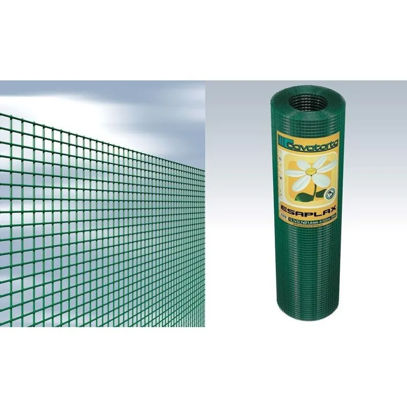 Rete elettrosaldata esaplax 12x12 Cavatorta h 150 - 25 mt plastificata verde