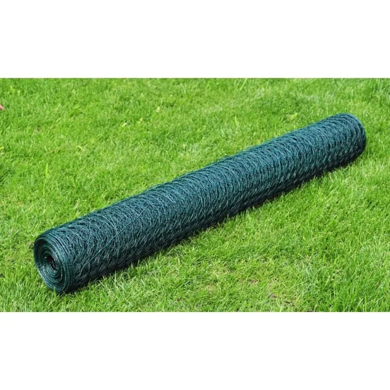 Vidaxl - Recinzione in Rete per Pollaio Rivestita in pvc 25x0,5 m Verde