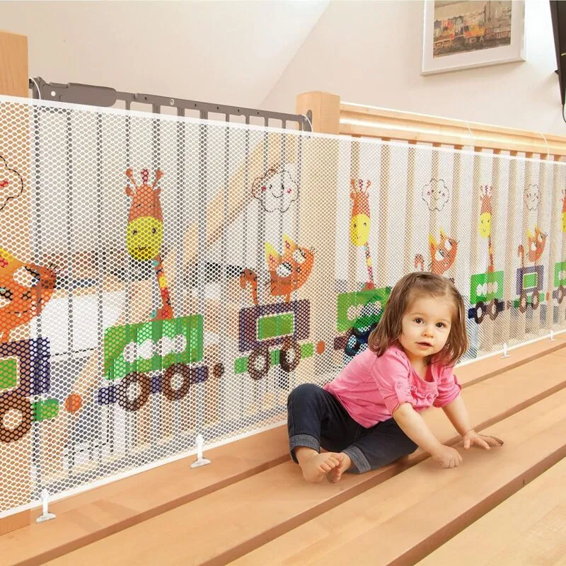 Rete di sicurezza per bambini Rete di protezione per animali domestici per scale Balconi Ringhiera Rete per scale 79 cm x 300 cm (h x l)