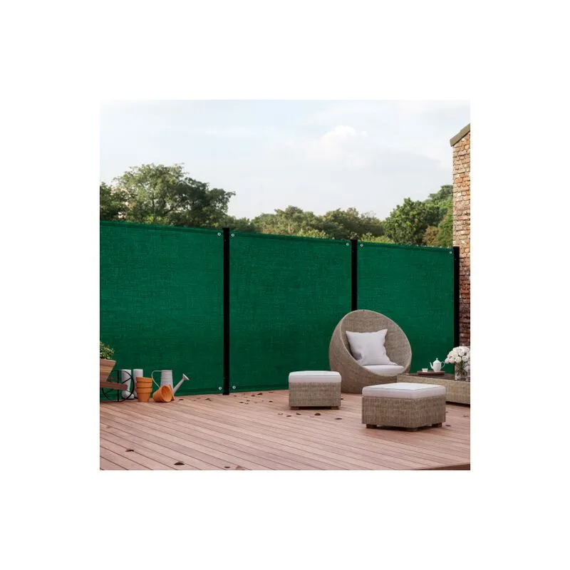 Rete ombreggiante 1,5x10m, telo frangivista recinzione giardino 400g/m², verde