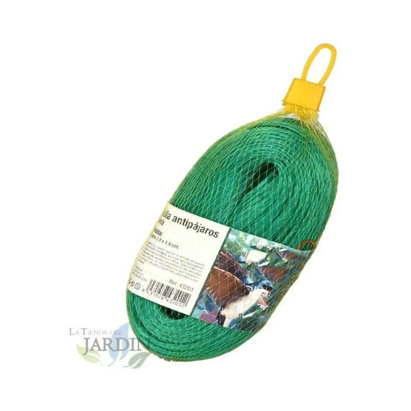 Rete anti-uccelli verde per proteggere i frutti e i semi, 4 x 12 m, quadrati 18 cm