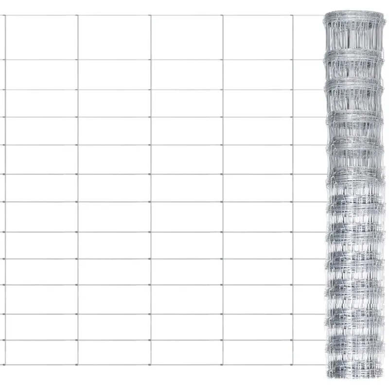 Recinzione da Giardino in Acciaio Zincato 50x1,25 m Argento - Vidaxl