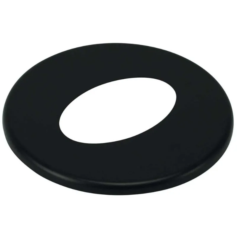 Rosone dn 80 mm per soffitto inclinato a 45° verniciato nero canna fumaria pellet