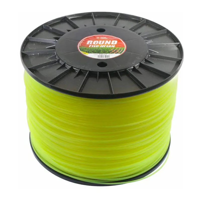 Rotolo 10 Kg filo Giallo Fluo Quadro diametro 2.4 mm Lunghezza 1620 metri