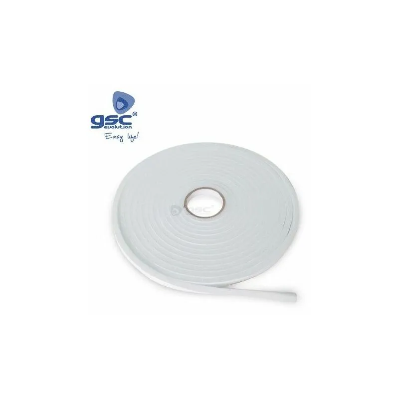 Rotolo di gomma piuma adesivo 9mm 10M bianco  003803806