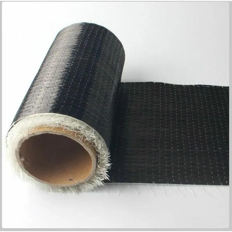 Stickerslab - Rotolo in tessuto di vera fibra di carbonio - 200 g/m² 12K ud plain unidirezionale Misura - 150mm(15cm) x 2 Metri