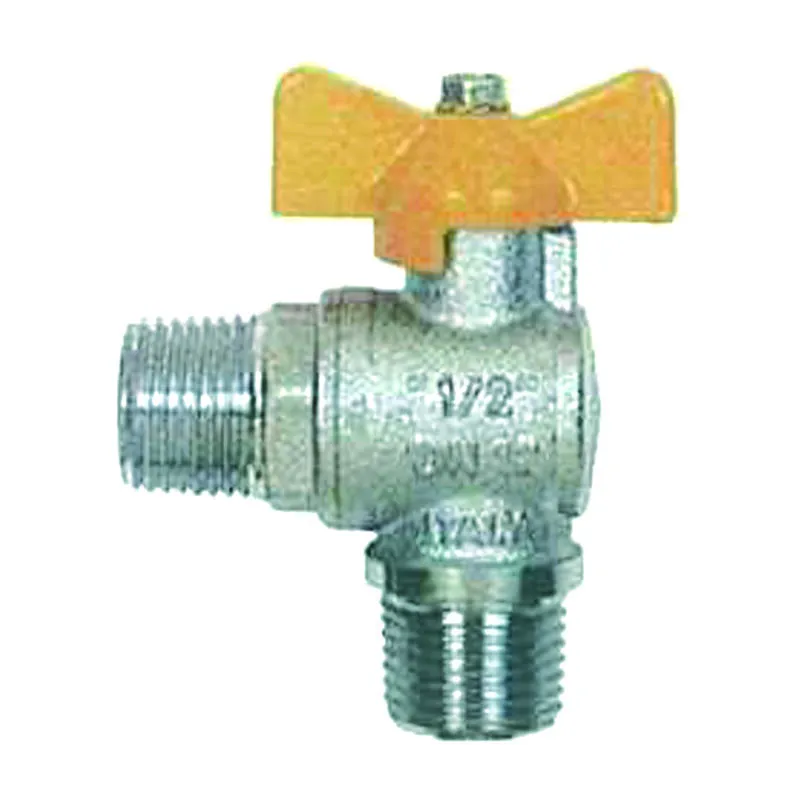 Valvola a sfera gas a squadra m/m con maniglia a t art.060 - mm 1/2