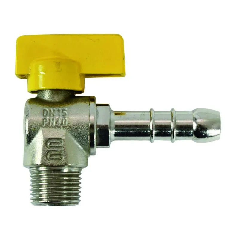 Rubinetto a squadra per GPL 1/2"m d10