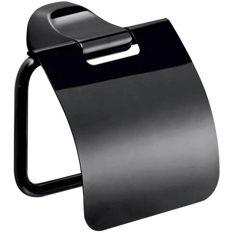 Portarotolo coperto da muro in acciaio inox e Cromall ST25 Gedy serie stelvio Nero Opaco