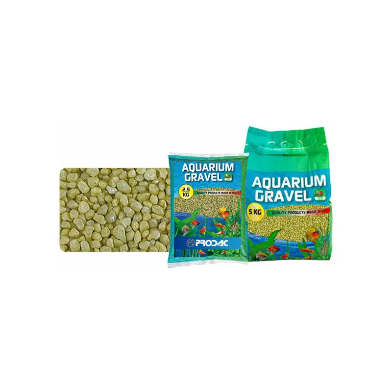 Prodac - Sabbia ghiaia per acquario quarzo ceramizzato giallo kg5