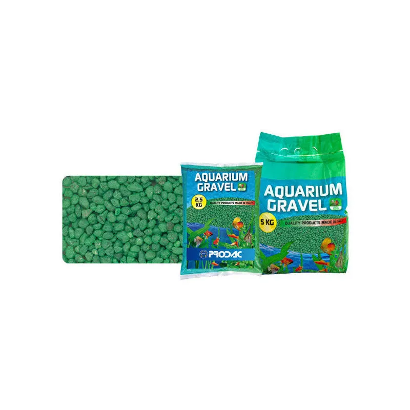 Sabbia ghiaia per acquario quarzo ceramizzato verde kg5