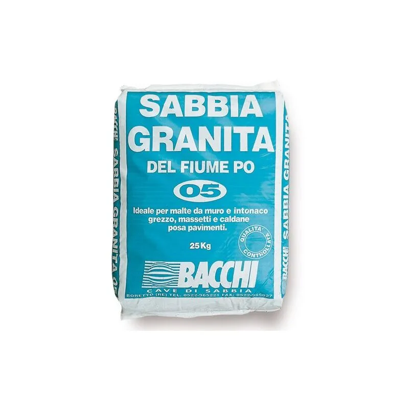 Sabbia silicea granita mm. 0-5 Kg. 25