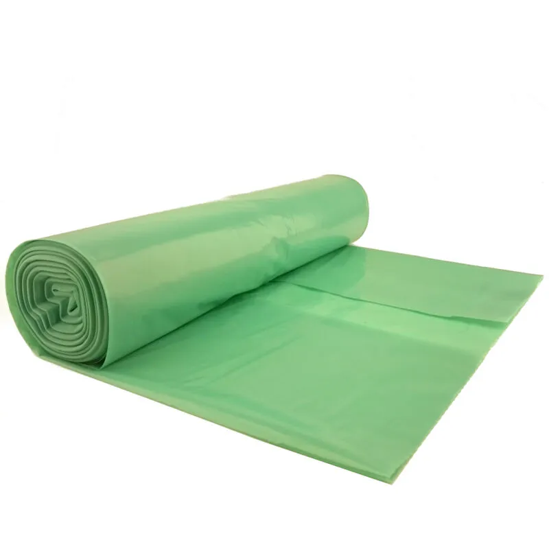 Sacchi per la spazzatura spessi 50 micron. rotolo durevole 25 pz. -verde 70L