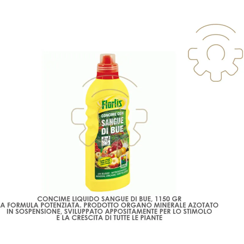 Flortis - concime liquido Sangue di Bue universale per piante fiori giardino orto prato giardinaggio 1150 gr