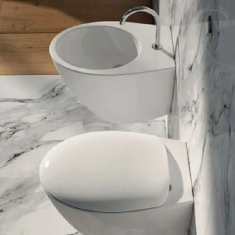 Sanitari bagno sospesi di design serie Mascalzone vaso sedile e bidet