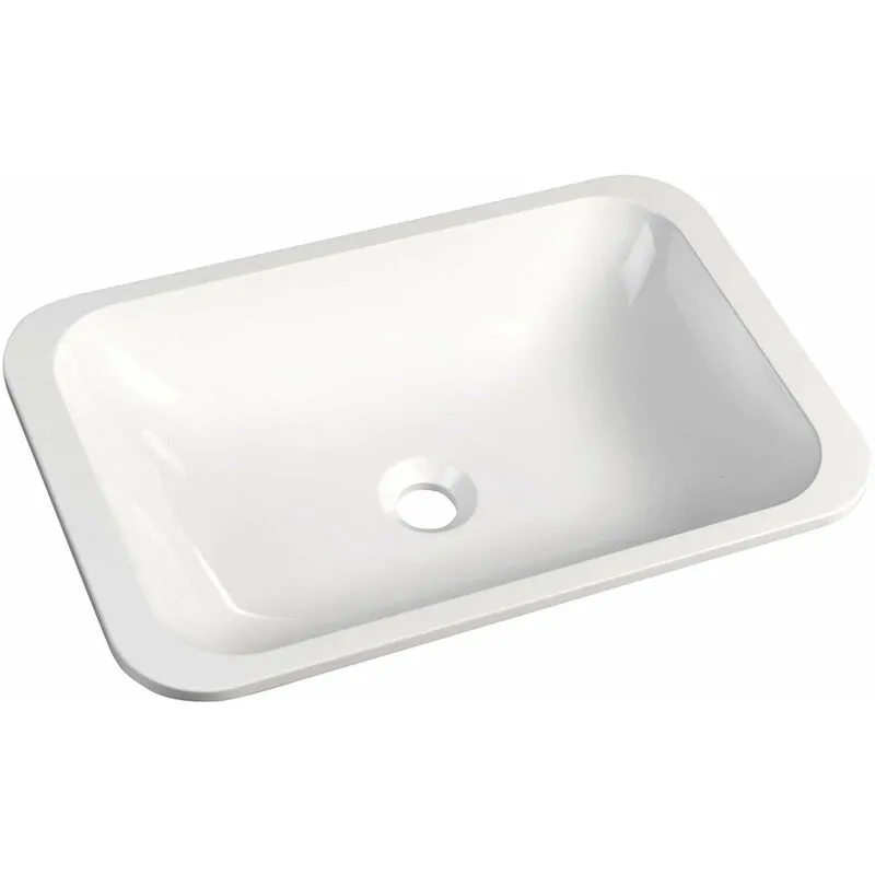 Sapho - Japura - Lavabo da semincasso 55x36 cm, senza troppopieno, bianco 50135