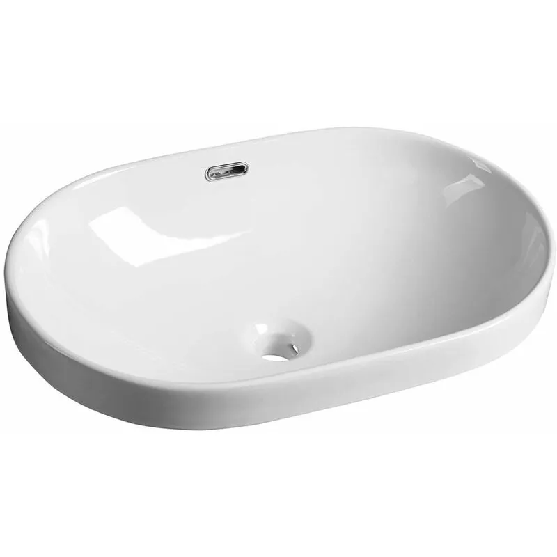 Sapho Lima - Lavabo da semincasso 60x18x40 cm, bianco BH7022