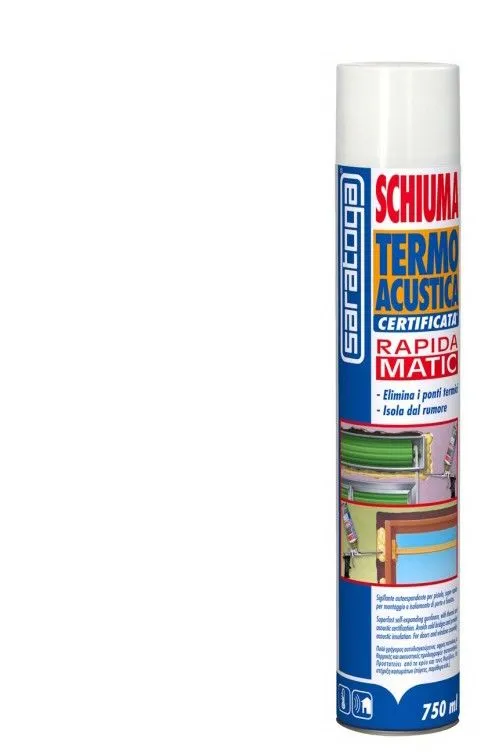 Saratoga termo acustica matic 750ml schiuma poliuretanica certificata