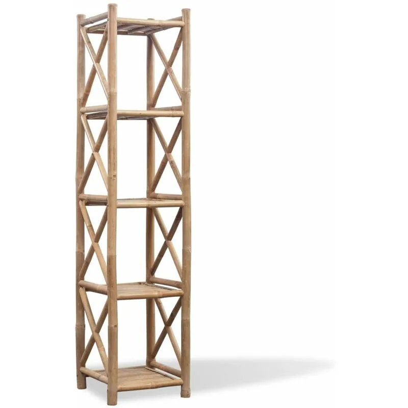 Scaffale in legno di Bambù Design Semplice Originale varie dimensioni ripiani : 5 Ripiani