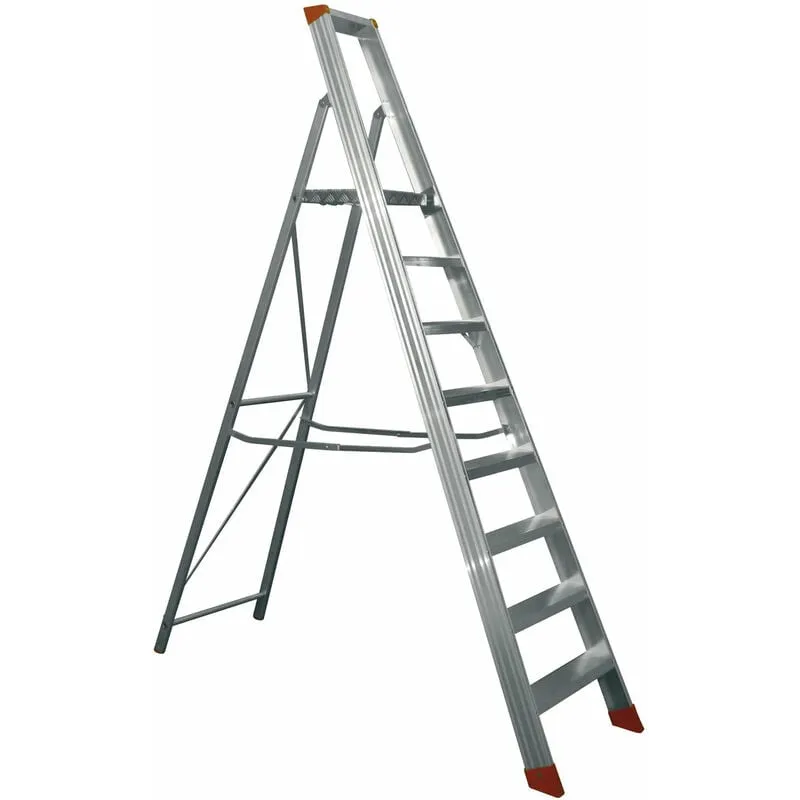 Scala alluminio step up profilo a u - 8 gradini