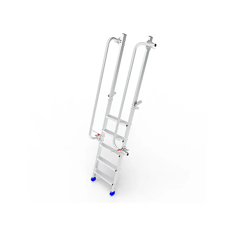 Scaletta in alluminio per autotrasportatore e camionista - Altezza ultimo gradino : 140cm - MAC140-1R