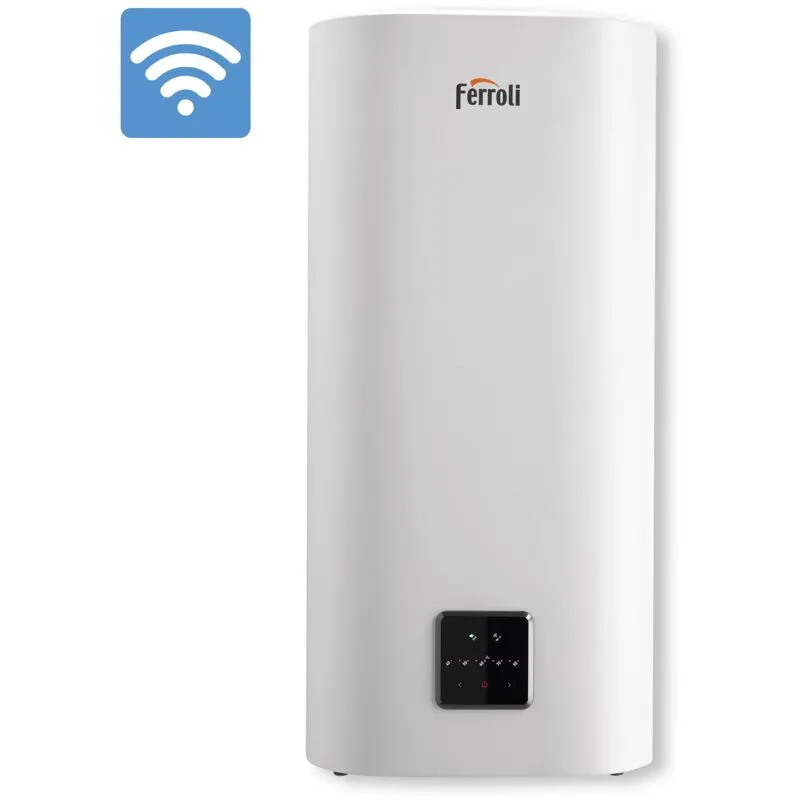 Ferroli - Titano Twin Scaldabagno Elettrico Compatto a Doppio Serbatoio Da 50 Litri Con Wi-Fi - Classe b