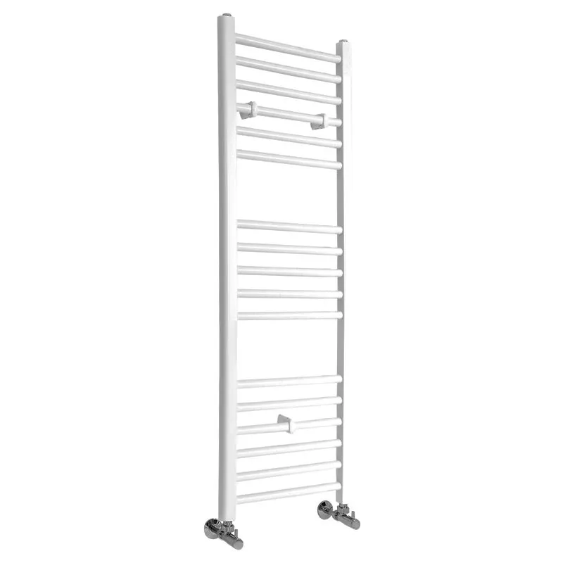 Ive Scaldasalviette Piatto di Design Verticale - Termoarredo Bagno ad Acqua Calda - Acciaio Bianco - 507W - 1200 x 400mm - Hudson Reed