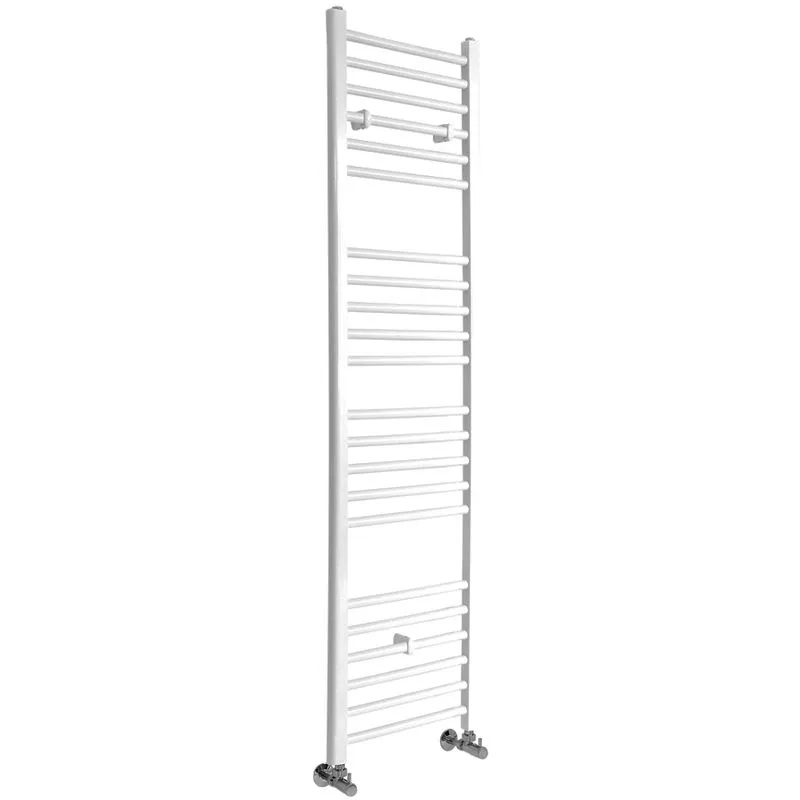 Hudson Reed - Ive Scaldasalviette Piatto di Design Verticale - Termoarredo Bagno ad Acqua Calda - Acciaio Bianco - 670W - 1600 x 400mm