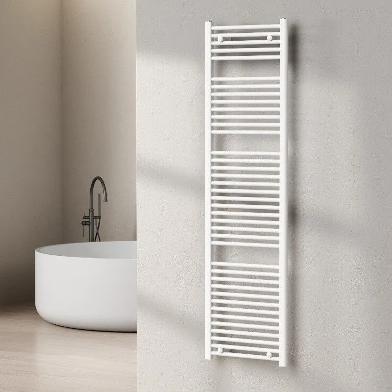 Scaldasalviette Dritto Bagno Bianco 180x50 Cm Interasse 45 Cm Warm