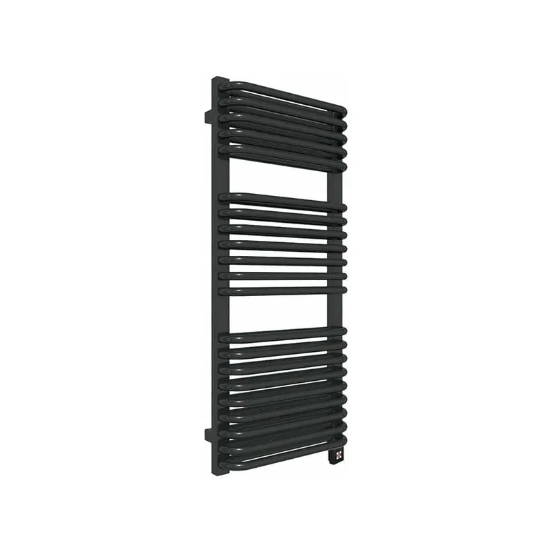 Matisère - Scaldasalviette elettrico nero 1260mm di altezza e 540mm di larghezza - 1000 Watt - TYT1260/540SOAE8N