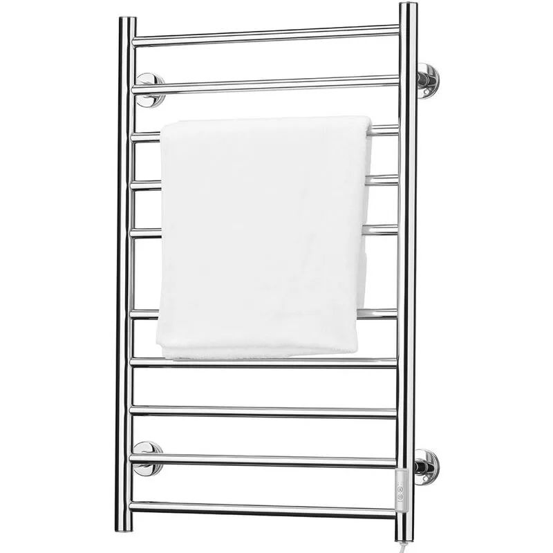 Scaldasalviette Termoarredo Elettrico Bagno Asciugabiancheria 10 Elementi Silver