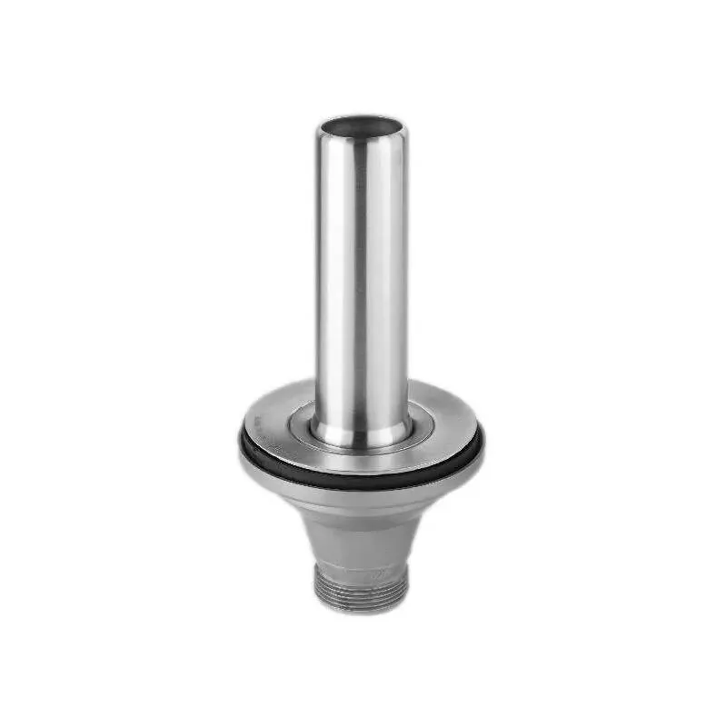  - Scarico con tubo di troppopieno in acciaio inox 320mm per lavello diametro 90mm