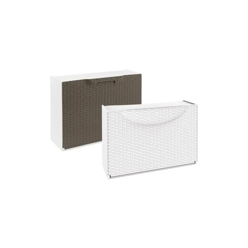 Scarpiere rattan harmony box bianche