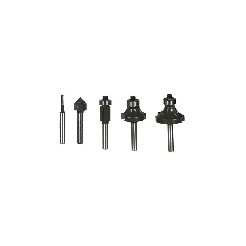 RAKRBS5 Kit 5 Frese 6mm Legno Diritta Scanalatura Arrotondata - 