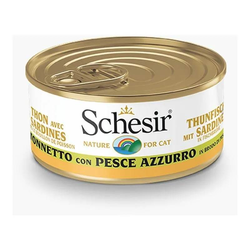 Gatto Brodo Lattina 70gr Tonnetto con Pesce Azzurro in brodo di Pesce - 