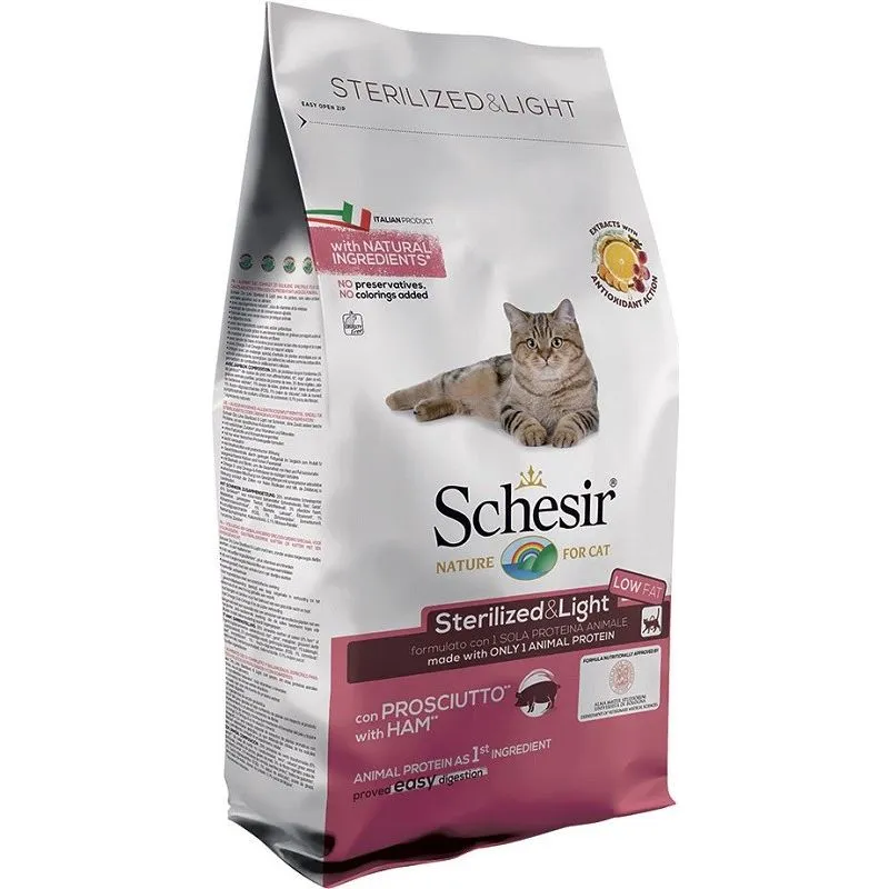 Dry Cat Sterilized & Light per Gatto con Prosciutto 400g - 