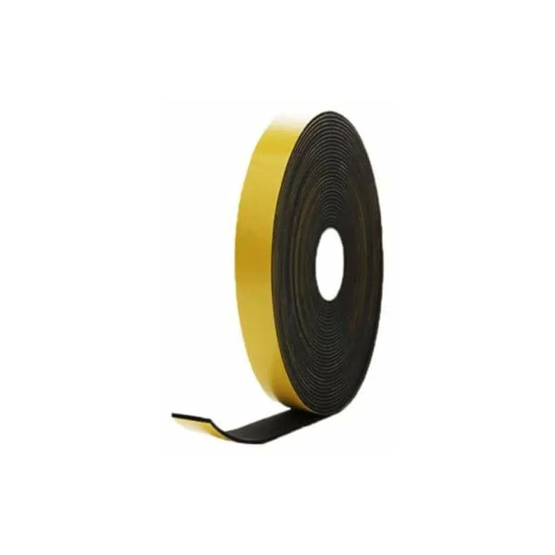 schiuma EPDM adesivo in gomma nera 20x3mm lunghezza 10m - Noir