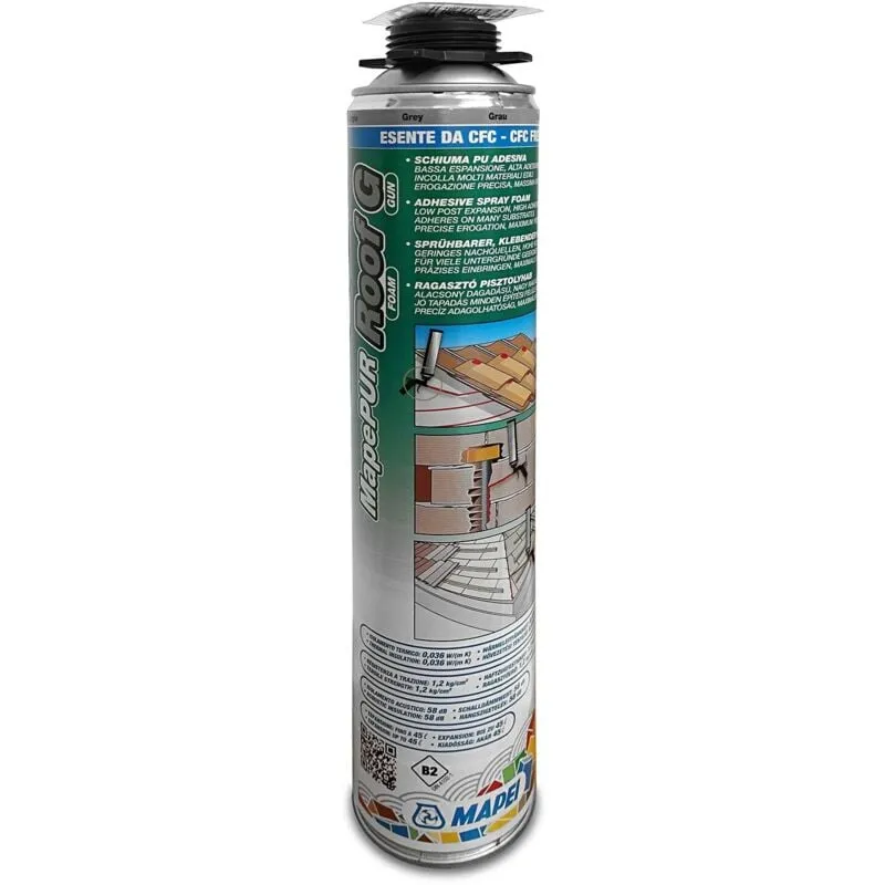 Mapepur roof g schiuma poliuretanica autoespandente adesiva 750 ml - Mapei