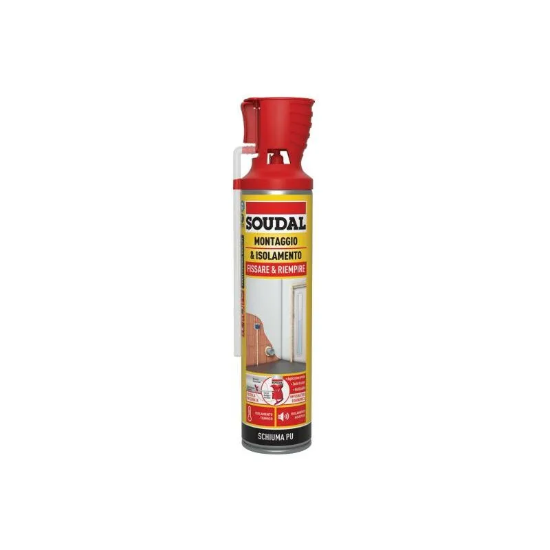 Schiuma poliuretanica montaggio e isolamento genius gun 600 ml