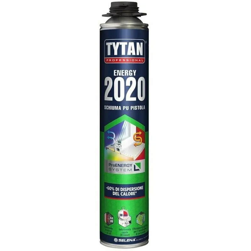 Schiuma poliuretanica energy 2020 serramenti 750ml per pistola - Tytan