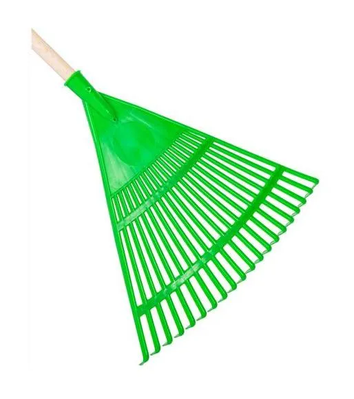 Scopa Da Giardino In Plastica Mod.Triangolare Larghezza 45 Cm.