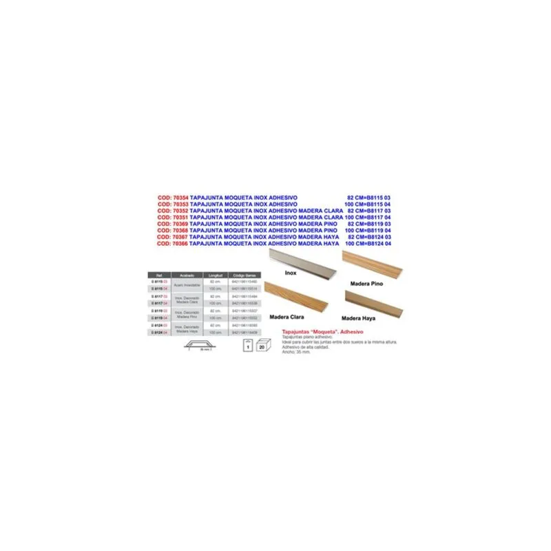 Scossalina in Acciaio Inox per Tappeto Aderente in Legno di Faggio 100 CMB8124 04